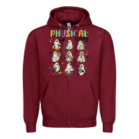 Burgundy physical therapy Zipper Hoodie - MaliasSmallBusiness
