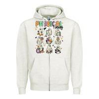 Oatmeal Heather physical therapy Zipper Hoodie - MaliasSmallBusiness