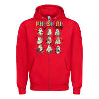 Red physical therapy Zipper Hoodie - MaliasSmallBusiness