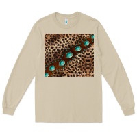 Mushroom leopard gemstone leather Long Sleeve Tee - BarkalooDesign