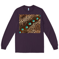 Plum leopard gemstone leather Long Sleeve Tee - BarkalooDesign