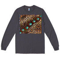 Smoke leopard gemstone leather Long Sleeve Tee - BarkalooDesign