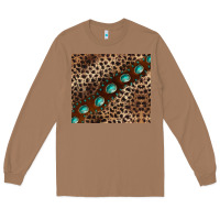 Toasted Coconut leopard gemstone leather Long Sleeve Tee - BarkalooDesign