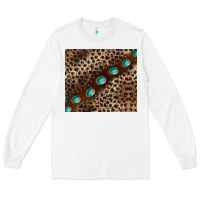 White leopard gemstone leather Long Sleeve Tee - BarkalooDesign