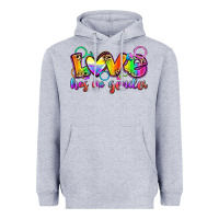Heather Grey love has no gender Heavyweight Hoodie - Zillion Design Studio