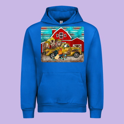 Western Truck Farm Animals Mousepad Urban Hoodie Designed By Barkaloodesign
