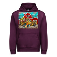 Mauve Wine western truck farm animals mousepad Urban Hoodie - BarkalooDesign