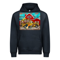 Navy western truck farm animals mousepad Urban Hoodie - BarkalooDesign