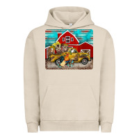 Pigment French Oak western truck farm animals mousepad Urban Hoodie - BarkalooDesign