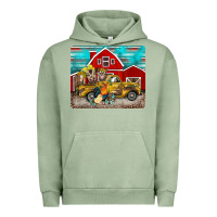 Pigment Oil Green western truck farm animals mousepad Urban Hoodie - BarkalooDesign