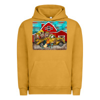Pigment Peanut Butter western truck farm animals mousepad Urban Hoodie - BarkalooDesign