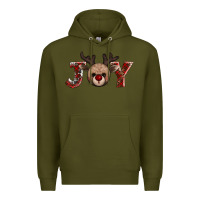 Army Green joy reindeer Premium Hoodie - AdoDesignShop