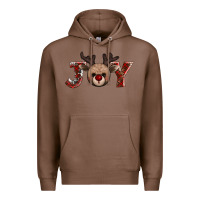 Chestnut joy reindeer Premium Hoodie - AdoDesignShop