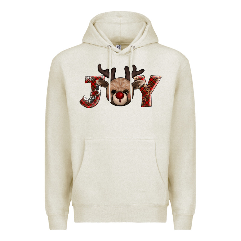 Joy Reindeer Premium Hoodie by AdoDesignShop | Teevron