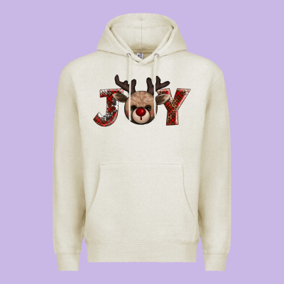 Joy Reindeer Premium Hoodie Designed By Adodesignshop