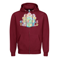 Burgundy girls run the world Zipper Hoodie - MaliasSmallBusiness
