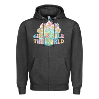 Charcoal Heather girls run the world Zipper Hoodie - MaliasSmallBusiness