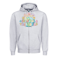 Heather Grey girls run the world Zipper Hoodie - MaliasSmallBusiness