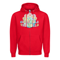 Red girls run the world Zipper Hoodie - MaliasSmallBusiness