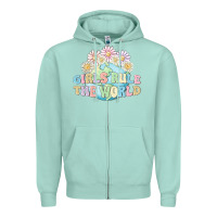 Seafoam girls run the world Zipper Hoodie - MaliasSmallBusiness