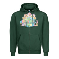 Sports Green girls run the world Zipper Hoodie - MaliasSmallBusiness