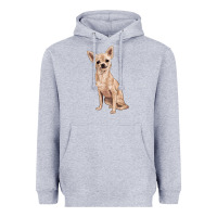 Heather Grey chihuahua Heavyweight Hoodie - RanaPortraitStore