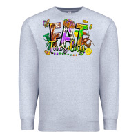 Heather Grey fat tuesday Premium Sweatshirt - FaDigitalArtStudio
