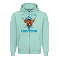 Seafoam i'm freaking freezing Zipper Hoodie - MaliasSmallBusiness