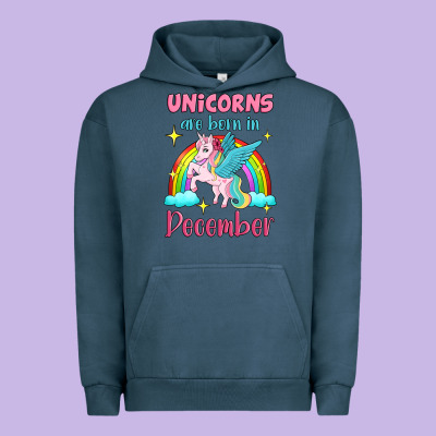 Unicorns Are Born In December Urban Hoodie Designed By Jasminsmagicworld
