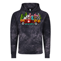 Cloud Black lpn nurse truck with cactus and sunflowers Vintage Hoodie - AdoDesignShop