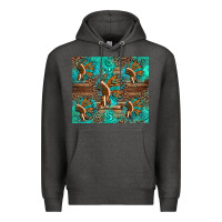 Charcoal Heather indian headdress Premium Hoodie - Artiststas
