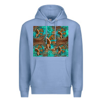 Colony Blue indian headdress Premium Hoodie - Artiststas