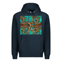 Navy indian headdress Premium Hoodie - Artiststas