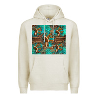 Oatmeal Heather indian headdress Premium Hoodie - Artiststas
