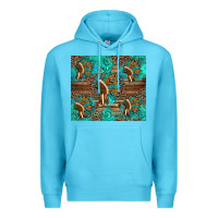 Ocean Blue indian headdress Premium Hoodie - Artiststas