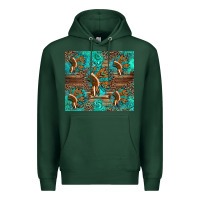 Sports Green indian headdress Premium Hoodie - Artiststas