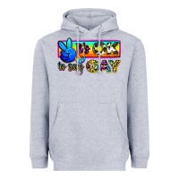 Heather Grey it's ok to say gay Heavyweight Hoodie - Zillion Design Studio