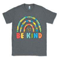 Charcoal Heather be kind autism Classic Tee - MaliasSmallBusiness
