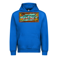 Cobalt western howdy cowgirl leopard serape   license plate template Urban Hoodie - BarkalooDesign