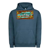 Pigment Midnight Navy western howdy cowgirl leopard serape   license plate template Urban Hoodie - BarkalooDesign