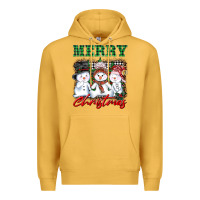 Mustard merry christmas snowman Premium Hoodie - AdoDesignShop