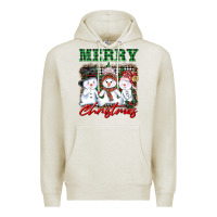 Oatmeal Heather merry christmas snowman Premium Hoodie - AdoDesignShop