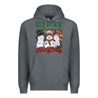 Rock merry christmas snowman Premium Hoodie - AdoDesignShop