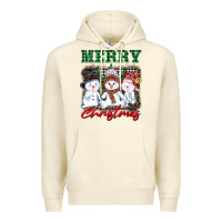 Sandshell merry christmas snowman Premium Hoodie - AdoDesignShop
