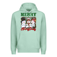Seafoam merry christmas snowman Premium Hoodie - AdoDesignShop