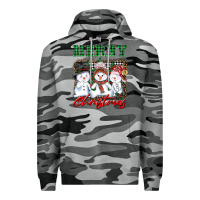 Slate Camo merry christmas snowman Premium Hoodie - AdoDesignShop
