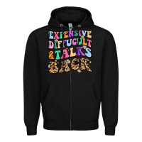 Black expensive diffucult and talks back Zipper Hoodie - MaliasSmallBusiness
