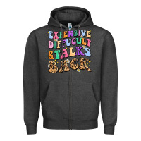 Charcoal Heather expensive diffucult and talks back Zipper Hoodie - MaliasSmallBusiness