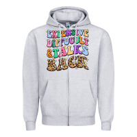 Heather Grey expensive diffucult and talks back Zipper Hoodie - MaliasSmallBusiness