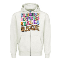 Oatmeal Heather expensive diffucult and talks back Zipper Hoodie - MaliasSmallBusiness